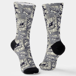 Comic Book Speech Bubble Socks Socken