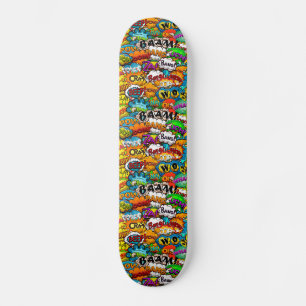 Comic Book Speech Bubbles Skateboard