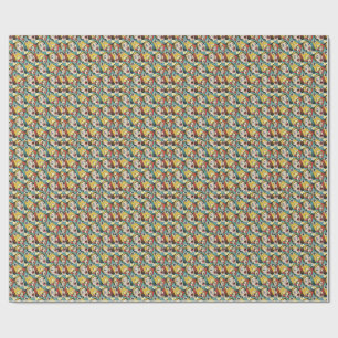 Comic-Book-Stil Retro-Pop-Art-Geometrisches Muster Geschenkpapier