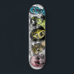 Comic Book Style Horror Zombies Skateboard<br><div class="desc">Dieses Skateboard bietet ein Comic Buch inspiriert Collage von Zombie Illustrationen in einem Horror Regenbogen von Rot und Rosa,  Beige,  Gelb,  Grün und Blau. Diese Grafiken haben einen beängstigenden Stil für ein gruseliges Aussehen.</div>