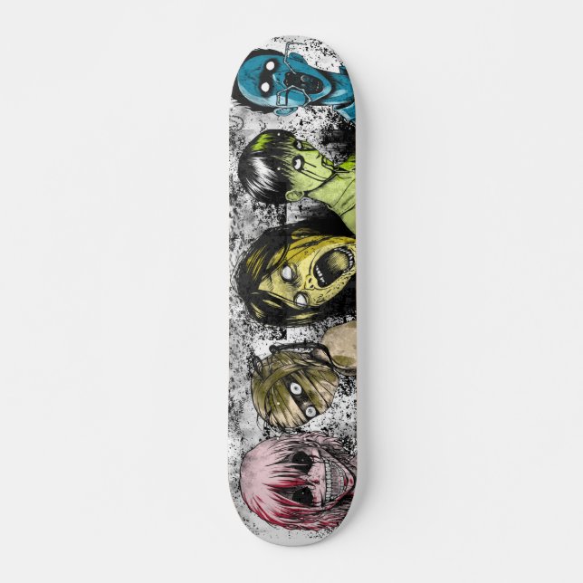 Comic Book Style Horror Zombies Skateboard (Vorne)