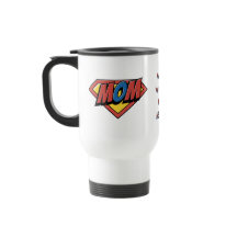Comic-Book-Style Mama Personalisierter Reisebecher