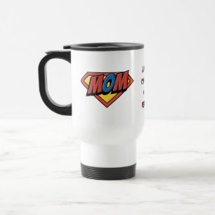 Comic-Book-Style Mama Personalisierter Reisebecher