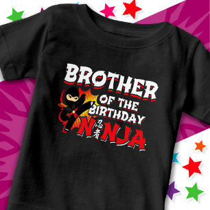 Comic Book Style Party Bruder von Birthday Ninja Baby T-shirt
