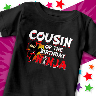 Comic Book Style Party Cousin zum Geburtstag Ninja Baby T-shirt