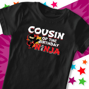 Comic Book Style Party Cousin zum Geburtstag Ninja T-Shirt