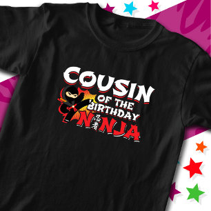 Comic Book Style Party Cousin zum Geburtstag Ninja T-Shirt