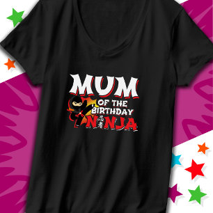 Comic Book Style Party Mum of the Birthday Ninja T-Shirt