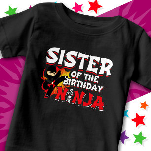 Comic Book Style Party Schwester von Birthday Ninj Baby T-shirt
