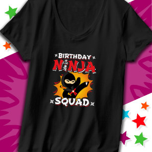 Comic Book Style Party Spaß Geburtstag Ninja Squad T-Shirt
