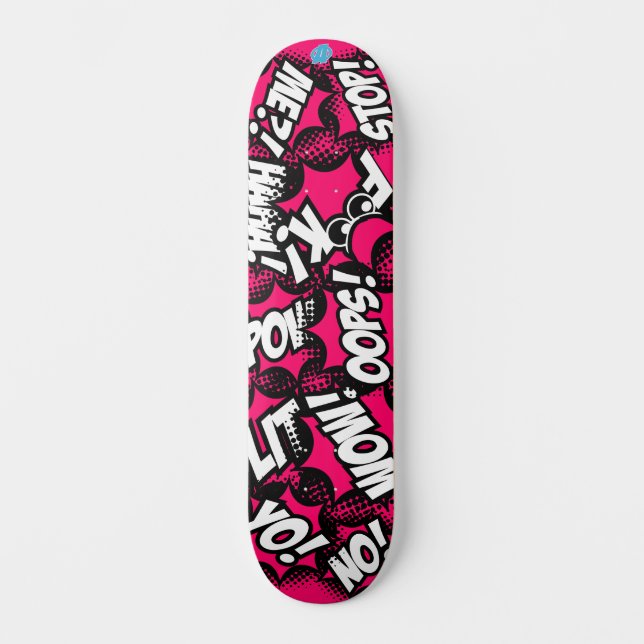 Comic Book Style Skateboard (Vorderseite)