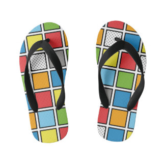 Comic Book Style Squares Kinderbadesandalen