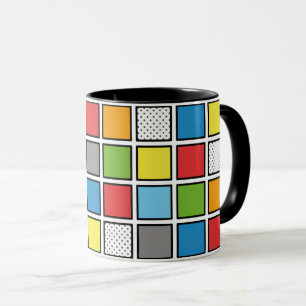 Comic Book Style Squares Tasse