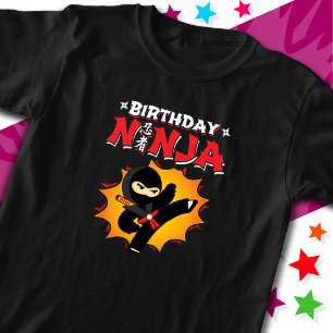 Comic Book Style Super Party Geburtstag Ninja T-Shirt