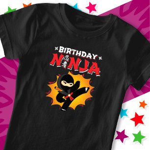 Comic Book Style Super Party Geburtstag Ninja T-Shirt