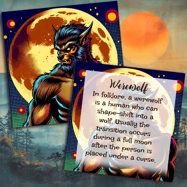 Comic Book Style Werewolf vor Vollmond (Von Creator hochgeladen)
