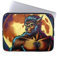 Comic Book Style Werewolf vor Vollmond