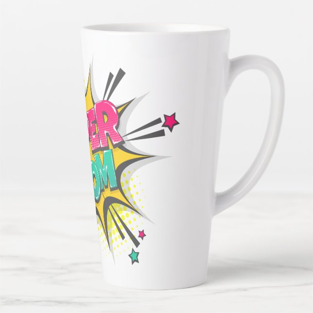 Comic Book Super Mama Latte Tasse (Rechts)