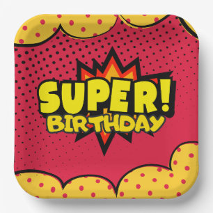 Comic-Book-Superhelden-Jungen-Geburtstag Pappteller
