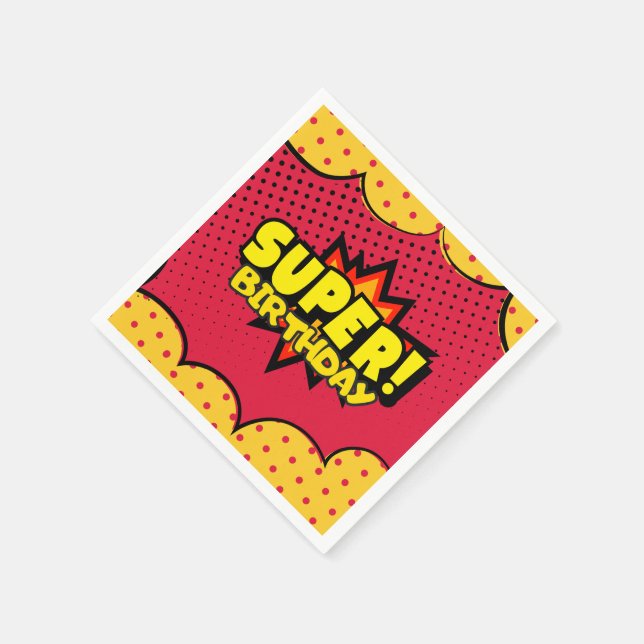Comic-Book-Superhelden-Jungen-Geburtstag  Serviette (Ecke)