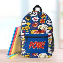 Comic Book Superhero Benutzerdefinierte Initialen  Bedruckter Rucksack