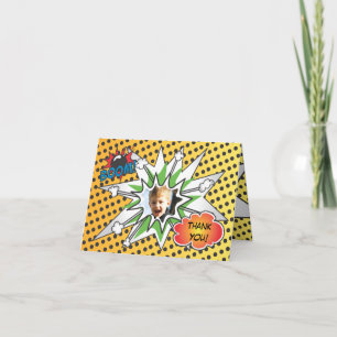 Comic Book Superhero Danke Karte