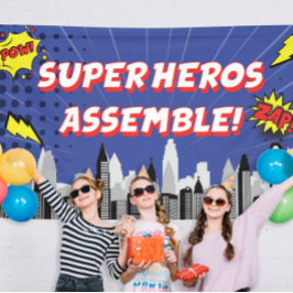 Comic Book Superhero Einzigartiger Geburtstag Banner