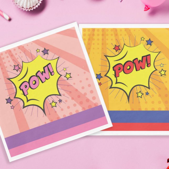 Comic Book Superhero Einzigartiger Geburtstag Serviette (Von Creator hochgeladen)