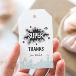 Comic Book Superhero Geburtstag Geschenkanhänger