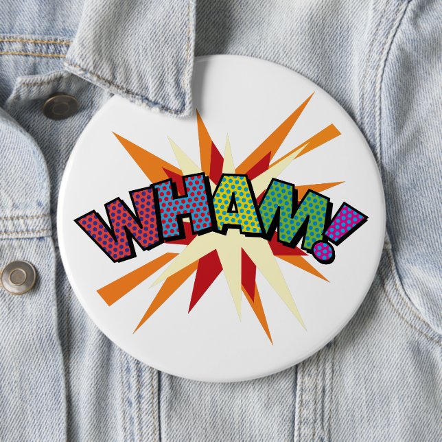 Comic Book WHAM Modern Fun Colorful Button (Beispiel)