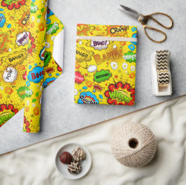 Comic Book Wrapping Paper Geschenkpapier