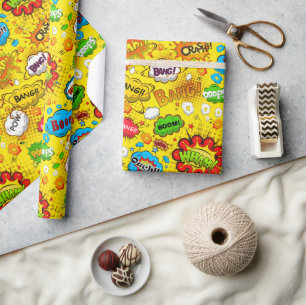 Comic Book Wrapping Paper Geschenkpapier