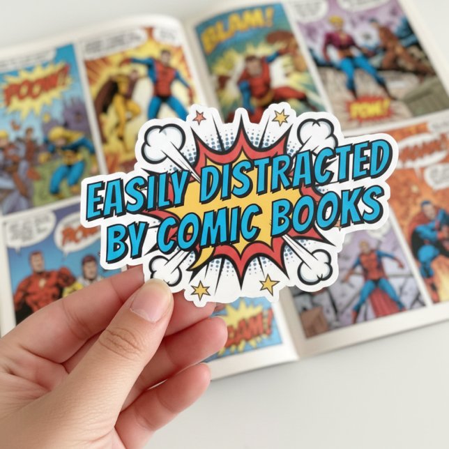 Comic Books Lover Funny Gift Aufkleber (Comic Books Lover Funny Gift Sticker)
