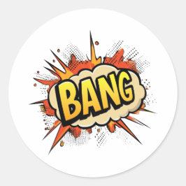 Comic Boom Grafik Runder Aufkleber