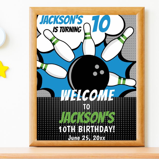 Comic Bowling party for Kids Poster (Von Creator hochgeladen)