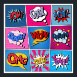 Comic Bubbles Set. Bom, Cool, Pow, Oop Poster<br><div class="desc">Comic Bubbles Set. Ausdrücke Bom,  Cool,  Pow,  Oops,  Wow,  Traum,  Omg,  Crash,  Yeah. Halftone Hintergrund. Pop Art. Illustration Pop, Art, Comic, Bubble, cool, Grafik-Design, Wort, Buch, Pow, Cartoon, Wow, Sprache, Hintergrund, Frame, Element, Icon, Retro, Titel, Traum, Form, Vintag, Abbildung, Retro, </div>
