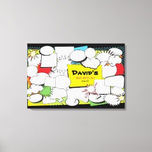 COMIC-BUCH Bar Bat Mitzvah Anmeldung bei Memory Bo Leinwanddruck