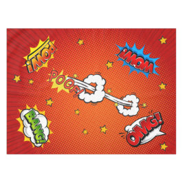 Comic Buch Exclamations Red Tischdecke