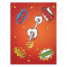 Comic Buch Exclamations Red Tischdecke