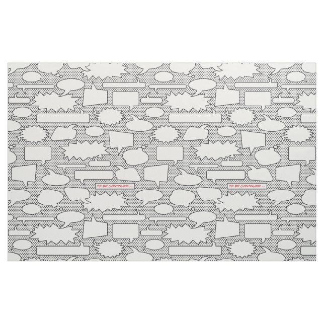 Comic-Buch-Gesprächs-Blasen-Gewebe Stoff (Fat Quarter (45,7 x 55,9 cm))