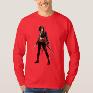 Comic-Buch-Kunst der Selbstmord-Gruppe- Katana T-Shirt