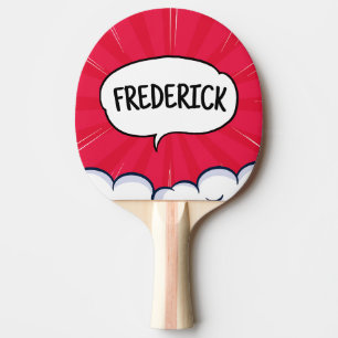 Comic-Buch lustig personalisierte Namen trendy Tischtennis Schläger