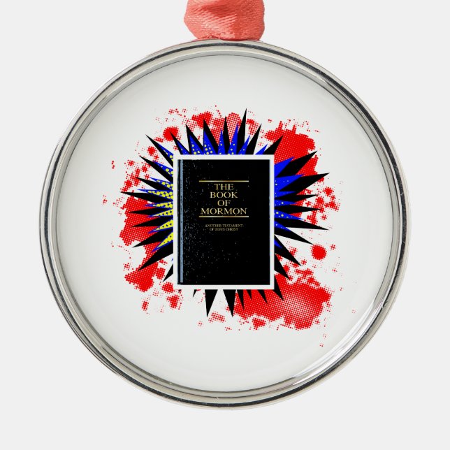 Comic Buch Mormon Boom Ornament Aus Metall (Vorne)