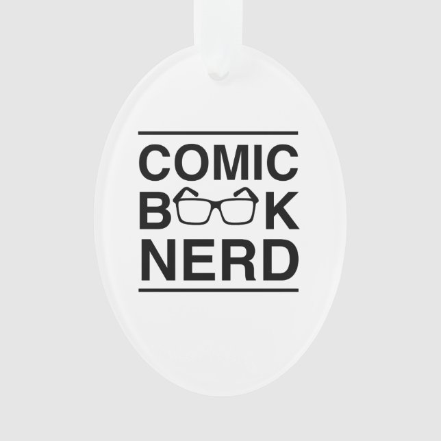 Comic-Buch-Nerd Ornament (Vorderseite)