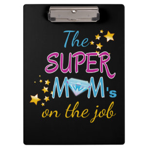Comic Buch Pop Art Superhero Mama Muttertag Klemmbrett