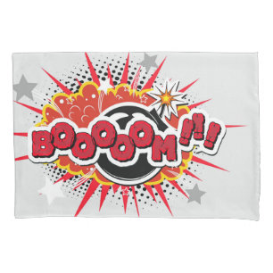 Comic-Buch-Pop-Kunst-Boom-Explosion Kissenbezug