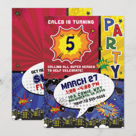 Comic Buch Pop Kunst Geburtstagsparty Einladung