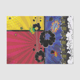 Comic Buch Pop Kunst Geburtstagsparty Seidenpapier