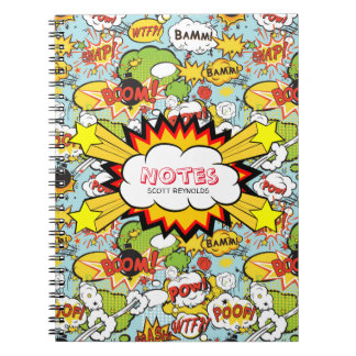 Comic-Buch-Redewendungens-Notizbuch Notizblock