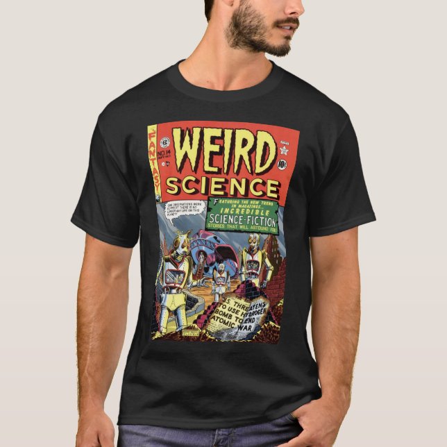 Comic-Buch-Shirt der sonderbaren Wissenschaft T-Shirt (Vorderseite)